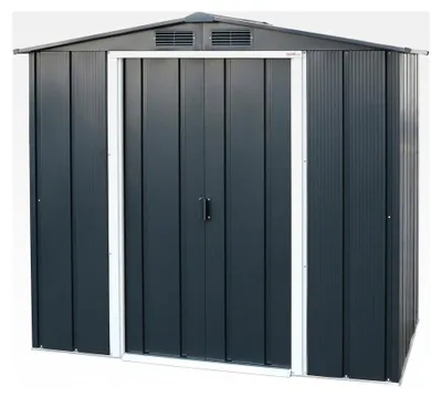 Produktbild von Metallgerätehaus 6 x 4 (2,17 m²), feuerverzinktes Metall, Anthrazit