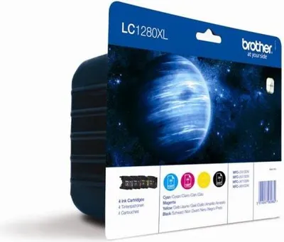 Produktbild von Brother LC1280XL Tintenpatronen Multipack, Farbe, Hohe Kapazität, 4er Pack, Für MFC-J5910DW, MFC-J6510DW, J6710DW, J6910DW
