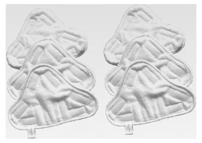 Produktbild von Malayas - 6 Stück Ersatzbezüge für Dampfreiniger, waschbare Mikrofasertücher, Familienpackung, Weiß