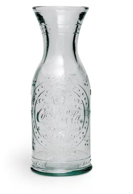 Glas-Karaffe 1 l mit Deckel, spülmaschinengeeignet, rund