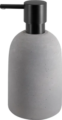 Produktbild von Spirella Seifenspender "Gemma" mit Edelstahlpumpe Flüssigseifen-Spender Porzellan 500ml Langliebig und Robust Grau