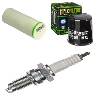 Image de Kit d'entretien pour Yamaha YFM 660 FWA Grizzly 2002-2006 : filtre et bougie d'allumage de pamoto - Neuf