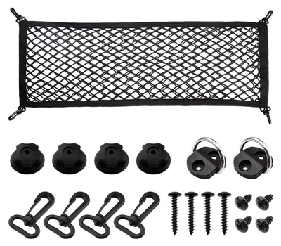 Produktbild von Kofferraumnetz Gepäcknetz Auto SUV 90 x 30 cm Taschenstil 8 Haken Hochelastisch
