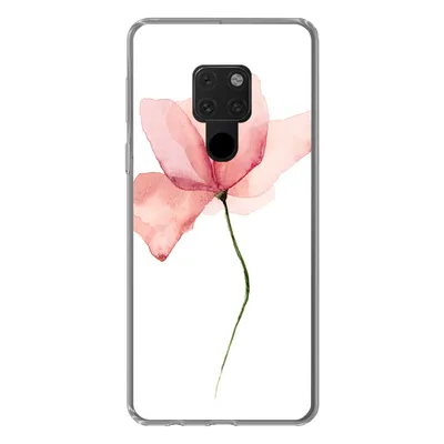 Produktbild von MuchoWow® Handyhülle Schutzhülle Hülle für Huawei P40 Lite Blumen - Aquarell - Rosa Silikon Softcase Handy Hülle - Handy