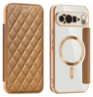 Obrázek produktu pro Pro Google Pixel 10 Pro XL 360° Full Body Magsafe RFID Anti Data Theft Art Kožené pouzdro Brown