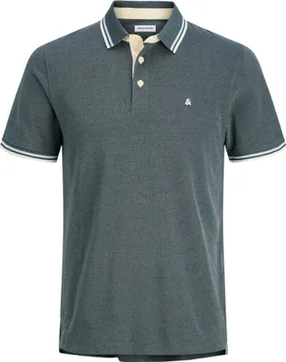 Produktbild von JACK & JONES Polo Shirt Kurzarm Uni Hemd JJEPAULOS Pique Baumwolle Größe: S