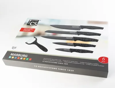 Produktbild von Carl Schmidt Sohn Marburg Messerset, Edelstahl, schwarz
