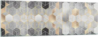 Produktbild von Bilder auf glas - Einteilig - Geometrisch Abstraktion Sechsecke - 160x50cm - Glasbilder - Wandbilder - Bilder - Wanddekoration aus Glas - Glas Bilder - Wandbild auf Glas - GAB160x50-4776
