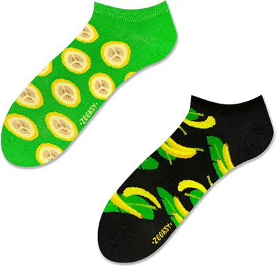 Produktbild von Kurze Damensocken "Banana" Größe 36-40 bunte Socken mit lustigem Muster
