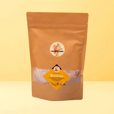 Produktbild von Muffins mit Zweierlei Schokolade Banane und Buchweizenmehl Backmischung