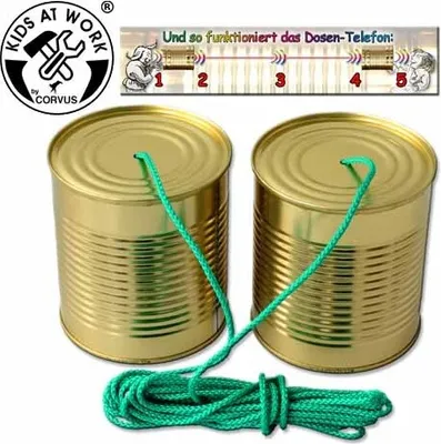 Produktbild von Kids At Work can phone junior 8,5 cm Zinn gold/grün 5-teilig