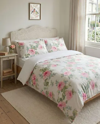 Obrázok produktu pre Sada posteľnej bielizne "L'essentiel Maison" (2-dielna), 200x200 cm, biela/zelená/ružová, 70 % bavlna, 30 % polyester