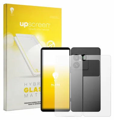 Produktbild von upscreen Entspiegelungs Schutzglas für Sony Xperia 1 VIII (Display+Rückseite) Schutzfolie Panzer Folie Glas Display Schutz matt