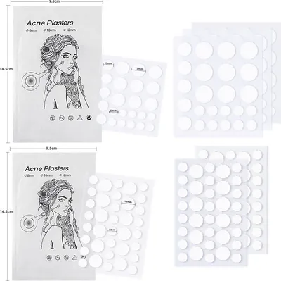 Immagine prodotto di INF Cerotti idrocolloidali invisibili per l'acne - 24 cerotti per foglio