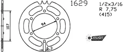 Zdjęcie produktu dla Zębatka ESJOT "1629" 415, stal 50 zębów