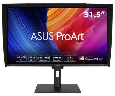 Obrázok produktu pre ASUS ProArt PA32UCE, 80 cm (31.5"), 3840 x 2160 px, 4K Ultra HD, LED, 5 ms, Čierna
