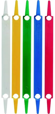 Produktbild von Heftstreifen 80mm Kunststoff VE=100 Stück Grundfarben sortiert