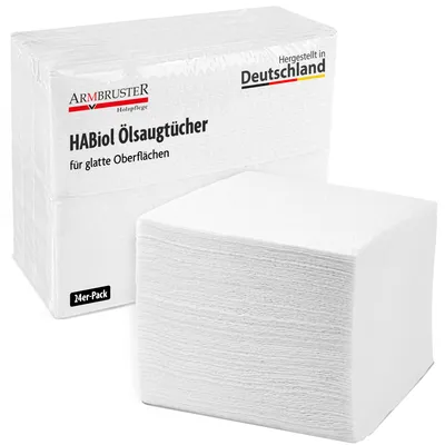 Produktbild von Ölsaugtücher zum Auftragen, Verteilen und Polieren von Holzölen HABiol 24 Stück. Fusselarm, super Saugstark, Zellstofftücher