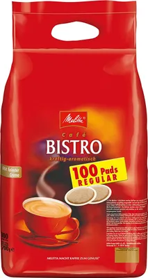 Obrázok produktu pre Melitta Bistro Kávové vankúšiky silná jemne pražená káva 100 ks 700g