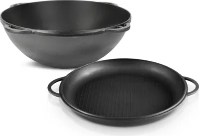 Produktbild von Syton Set "Termiz" Asia-Kasan aus Gusseisen 17L mit Pfannendeckel und Feuerofen
