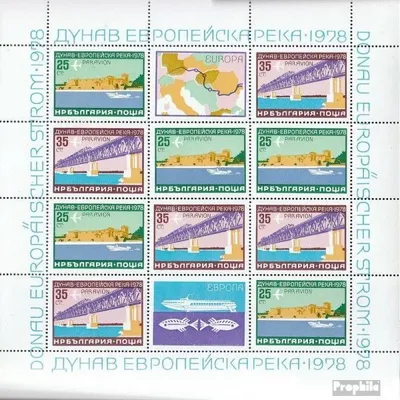 Produktbild von Briefmarken Bulgarien 1978 Mi 2652-2653 Kleinbogen (kompl.Ausg.) gestempelt Donauschifffahrt