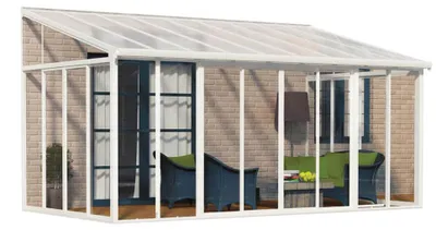 Produktbild von Palram - Canopia Aluminium Kaltwintergarten Sanremo Weiß 277x546x310 cm