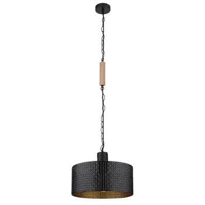 Produktbild von Hängeleuchte, schwarz-gold, 1 flammig, H 120 cm