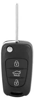 Image de Coque de télécommande de voiture à 3 boutons, noire, de rechange, compatible avec la KIA Rondo