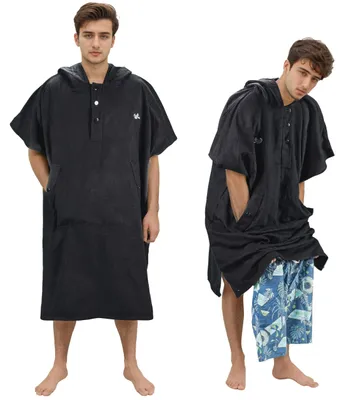 Image de Poncho de surf en microfibre pour hommes et femmes, avec capuche et poche