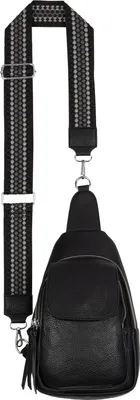 Produktbild von Brusttasche Umhängetasche Cross Body Bag Kunstleder BLACK (L-318)