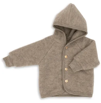 Productafbeelding van Engel Natur fleecejas voor kinderen, maat 86/92, kleur: walnootmelange