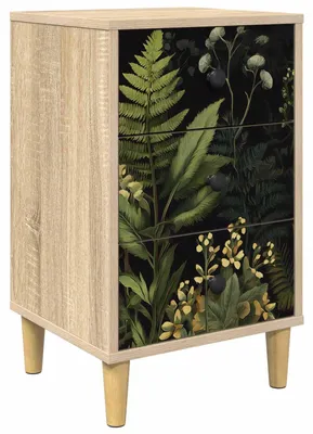 Immagine prodotto di Tavolino da notte RHENEN, impiallacciato in sonoma, dimensioni 36 x 33 x 60 cm, materiale: legno composito