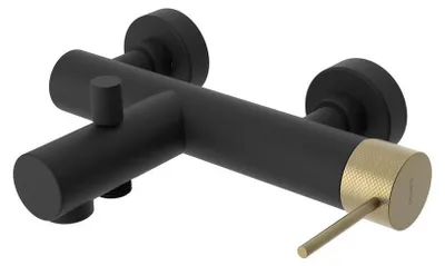 Produktbild von Sapho ULTRASAN Wannenarmatur, Schwarz matt/Gold matt