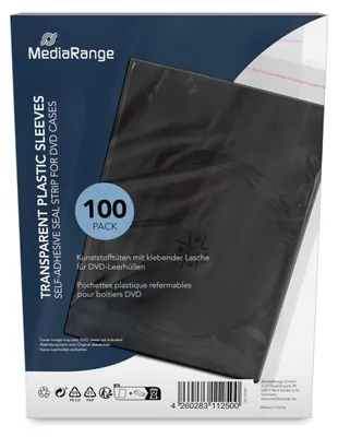 Produktbild von MediaRange Transparente 14mm DVD-Leerhüllen 100er-Pack