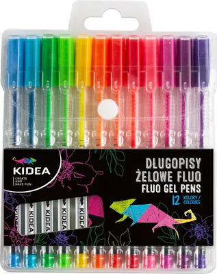 Produktbild von Fluo-Gel-Stifte 12 Farben Kidea
