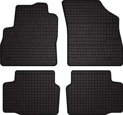 Produktbild von Gummifußmatten passend für Opel Astra K (Limousine, Schrägheck, Kombi, Bj. 2015-2022) –  schwarz, passgenau, mit Befestigungen set 4 Stk. - Gummi-Automatten