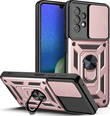 Produktbild von Samsung Galaxy A13 4G Hülle - Coverup Armor Ring Ständer Back Cover mit Kamera Schutz - Roségold