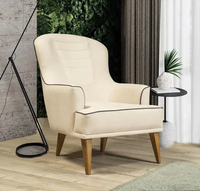 Immagine prodotto di Poltrona lounge bianca di design poltrona monoposto imbottita in tessuto