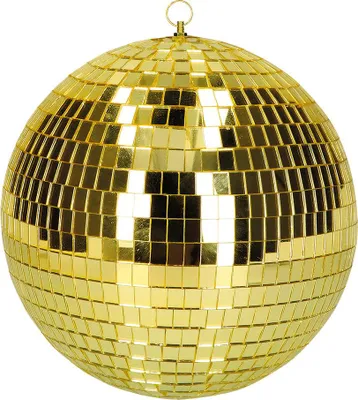 Produktbild von Glitzernde Discokugel in Gold, Ø 30 cm, für stimmungsvolle Partydekoration