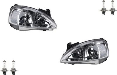 Produktbild von Scheinwerfer passend für Opel Corsa C 00- 03 mit H7 H7 Satz Links Rechts 1216137 1216142 93173249 93173253 1216138 1216139 93173252 931 Johns