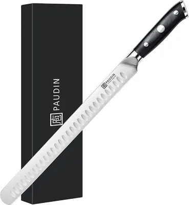Produktbild von PAUDIN D8 Professional Schinkenmesser 30 cm – Tranchiermesser für Lachs, Fleisch & Schinken – Hochwertiger Edelstahl, Ergonomischer G10-Griff