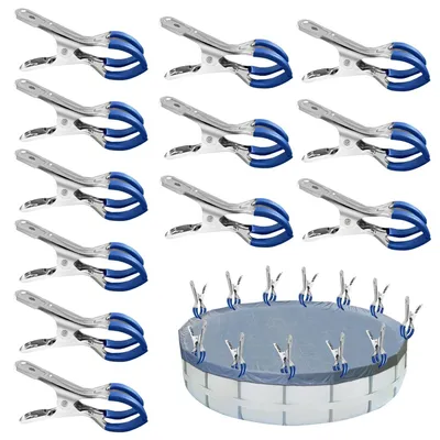 Immagine prodotto di Solidchoice - Set di 12 morsetti in metallo per coperture di piscine