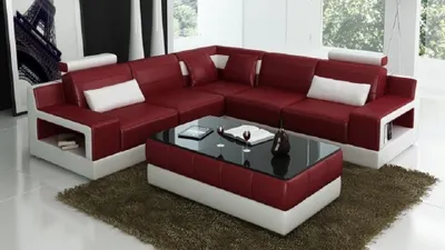 Zdjęcie produktu dla Narożnik Do Salonu W Kształcie Litery L Z Designerską Tapicerką
