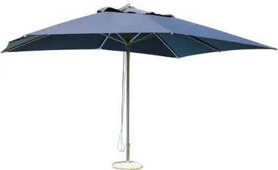 Immagine prodotto di Milani Home - ombrellone da giardino 3 x 4 m con palo centrale in alluminio, telo poliestere grigio, per terrazzo, piscina e locali