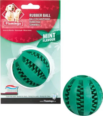 Produktbild von Karlie Flamingo Gummiball mit Minzaroma zur Zahnpflege