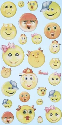 Produktbild von Schaumstoff Sticker Spaß Smily