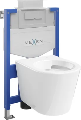 Zdjęcie produktu dla Mexen zestaw podtynkowy WC stelaż Fenix XS-U z miską WC Rico, biały - 6853372XX00