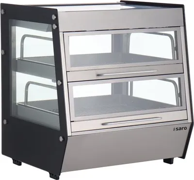 Produktbild von Saro Aufsatzkühlvitrine Julian mit 2 Böden aus Edelstahl 734x665x798mm