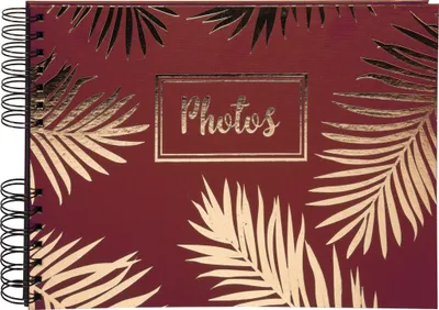 Produktbild von Exacompta 16208E Spiralfotoalbum 50 Seiten schwarz 32x22cm - Palam blau - Rot