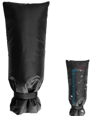 Frostschutzhaube für Außenhahn, 63x33 cm, Oxford-Polyester, schwarz